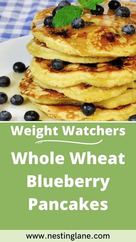 Healthier Pancakes, Healthy Blueberry Pancakes, Weight Watchers Pancakes, Banana Blueberry Pancakes, Low Fat High Protein, High Protein Vegetarian, Blueberry Pancakes Recipe, Greek Yogurt Pancakes, Protein Vegetarian