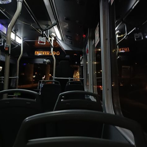 night bus rides aesthetic dark Bus Aesthetic Pic, Bus Ride Aesthetic Night, Night Adventures Aesthetic, Runaway Aesthetic Dark, Night Bus Aesthetic, City Bus Aesthetic, Late Night Bus Ride, Bus Ride Aesthetic, Bus Stop Aesthetic