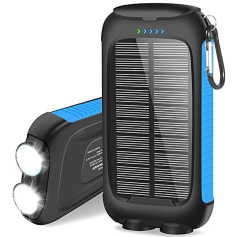 𝟮𝟬𝟮𝟯 𝙐𝙥𝙜𝙧𝙖𝙙𝙚 Solar Power Bank -38800mAh Waterproof Portable Solar Phone Charger with LED Flashlight / Fast Charge USB C External Backup Battery Pack for All Cell Phones & Electronic Devices Solar Phone Charger, Solar Power Charger, Solar Charger Portable, Portable Solar Power, Portable Phone Charger, Cool Tech Gifts, Emergency Equipment, Mobile Battery, Electric Wine Opener