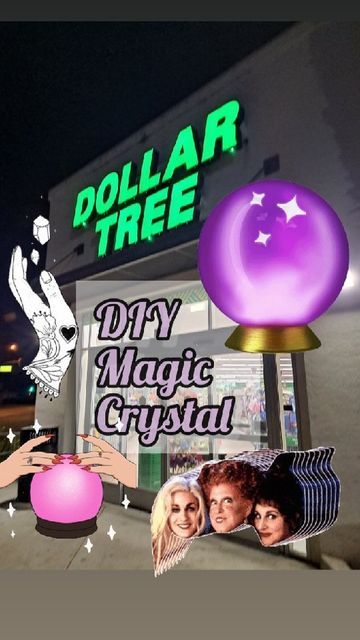 Diy Crystal Ball Dollar Tree, Diy Crystal Ball, Magic Crystal Ball, The Sanderson Sisters, Decorate For Halloween, Magic Crystal, Dollar Tree Halloween, Entertainment Ideas, Sanderson Sisters