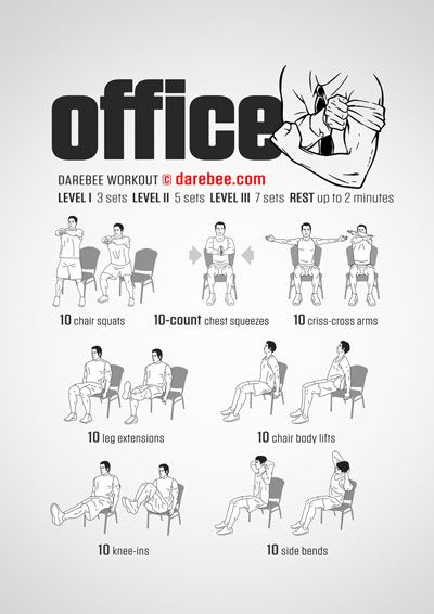 Office Chair Workout, Darebee Workout, Office Workout, 100 Workout, Desk Workout, Office Exercise, Chair Exercises, Workout At Work, Trening Fitness