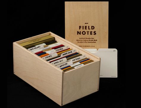 Notes Storage, Field Notes Notebook, Field Notes, Stationery Shop, Perfect Family, Wooden Case, Pen And Paper, Artist Books, Travelers Notebook