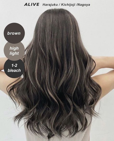 Full Balayage On Dark Hair, Dark Base Highlights, Level 2 Hair With Highlights, Summer Asian Hair, Soft Brown Highlights On Dark Hair, Dark Brown With Ashy Highlights, Babylights Asian Hair, T Bar Highlights, Black Hair Lowlights