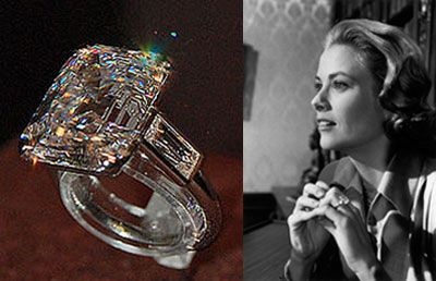 Grace Kelly's ring from Prince Rainier. She used it as her engagement ring in High Society instead of the one provided by props. Grace Kelly Wedding Ring, Grace Kelly Engagement Ring, Most Expensive Ring, Most Expensive Engagement Ring, Royal Engagement Rings, Grace Kelly Wedding, Camille Gottlieb, Expensive Engagement Rings, Expensive Rings