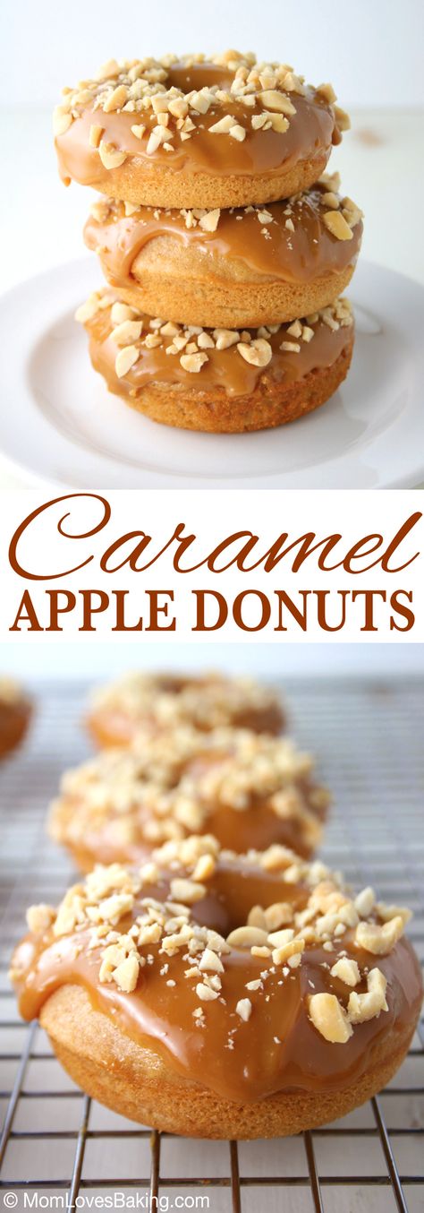 Caramel Apples Homemade, Easy Donut Recipe, Fried Dessert, Easy Donuts, Apple Donuts, Baked Donut Recipes, Glazed Donuts, Caramel Glaze, Semi Homemade