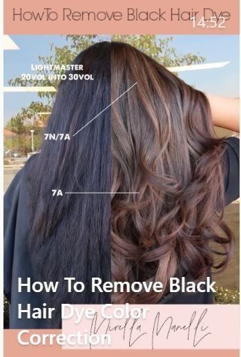 This colorist walks through her process and provides a great visual in a short video. Hair Black To Brown, Dye Hair Black, Removing Black Hair Dye, Dark To Light Hair, Color Correction Hair, Hair Dye Removal, Box Dye, Hair Color Remover, Princesa Tiana