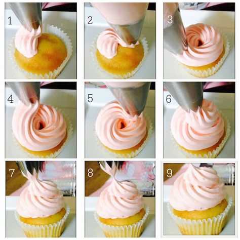 15% off Cupcake Decorating Tips from Love2bake via KarasPartyIdeas.com #FrostingTips #CakeDecorating #CupcakeDecorating #DIY (4) Ways To Decorate Cupcakes, How To Decorate Cupcakes, How To Decorate Cakes, Frost Cupcakes, Plain Kitchen, Cupcake Piping, Decorate Cupcakes, Cupcake Decorating Tips, Large Cupcake