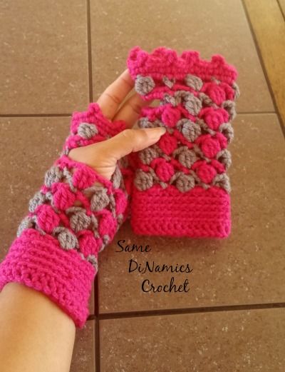 Fingerless Gloves Free Pattern, Gloves Free Pattern, Crocheted Gloves, Floating Petals, Gloves Crochet Pattern, Picot Stitch, Fingerless Gloves Crochet, Crochet Mitts, Crochet Wrist Warmers