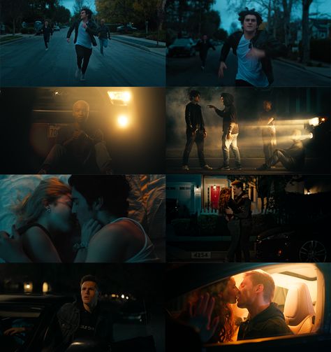 Blue And Yellow Cinematography, Coming Of Age Cinematography, Nighttime Cinematography, Coming Of Age Aesthetic Movie, Teen Drama Aesthetic, Aesthetic Coming Of Age, Orange And Teal Aesthetic, Filmmaking Cinematography Aesthetic, Teen Summer Aesthetic