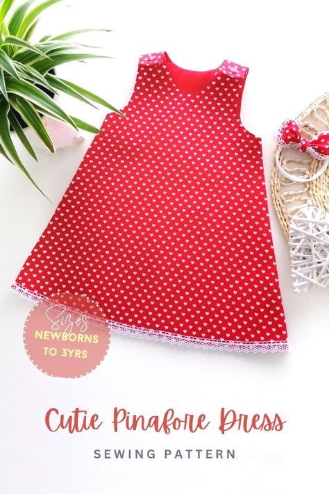 Childs Pinafore Dress Pattern Free, Vintage Pinafore Dress Pattern Free, Baby Dress Sewing Patterns Free, Simple Baby Dress Pattern, Newborn Baby Dress Patterns, Toddler Pinafore Dress Pattern Free, Easy Pinafore Dress Pattern, Baby Pinafore Dress Pattern Free, Girls Pinafore Dress Pattern Free