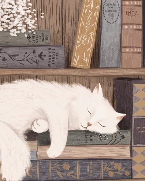 Snow Illustration, Art Mignon, Fine Art Photo, Cat Illustration, Cat Nap, Cat Drawing, Art Photo, Cat Art, Art Wallpaper