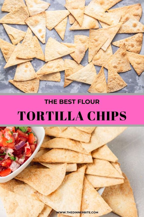 Ab Food, Healthy Tortilla Chips, Flour Tortilla Chips, Healthy Tortilla, Tortilla Chip Recipe, Baked Tortilla Chips, Homemade Tortilla, Fried Chips, How To Make Tortillas