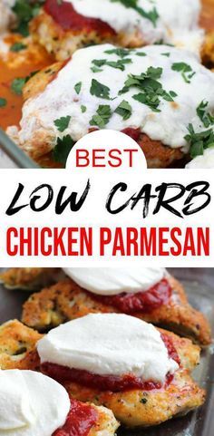 Keto Chicken Parmesan! BEST Low Carb Chicken Recipe - Baked - No Breading - Gluten Free EASY Keto Friendly Idea! NO almond flour Keto Chicken Parmesan. EASY low carb Keto Chicken Parmesan that everyone loves. Keto chicken recipe that is healthy & tasty. Low carb chicken idea topped with cheese. Sever by itself or with zoodles. Oven baked Keto Chicken Parmesan check it out! #lowcarb #ketodinner Baked Chicken Parmesan Recipe No Breading, No Breading Chicken Parmesan, Baked Chicken Parmesan No Breading, Baked Keto Chicken, Chicken Parmesan Easy, Chicken Parmesan Recipe Healthy, Keto Chicken Parmesan, Chicken Parmesan Recipe Easy, Gluten Free Easy