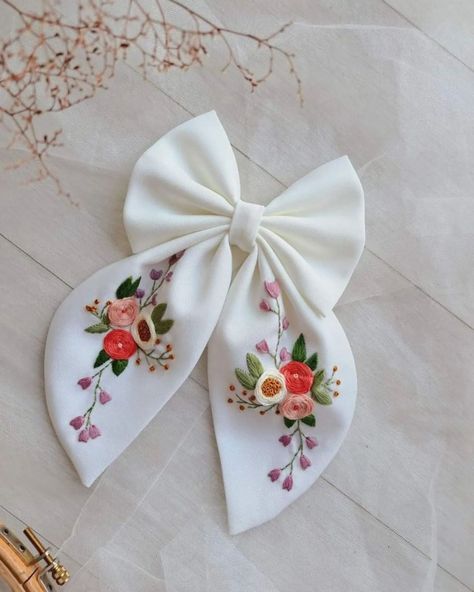 Handmade embroidered bow available. All kind of bows and scrunchies available on our store. Different variety of hair acessories available Dm us now for order and more updates. Hurry up and book your order now. #explorepage #supportsmallbusiness #vocalforlocal #shopsmall #explore #scrunchieforlife #instagram #onlineshopping #scrunchiesforsale #scrunchies #scrunchiestyle #scrunchiesareback #viral#trending #india#making #diy#embroidery #embroideryart #embroidered #embroideredbows #handmade #... Embroidered Hair Bows, Hair Acessories, Scrunchie Styles, Embroidered Bow, Diy Embroidery, Embroidery Art, Small Shop, Scrunchies, Hair Bows