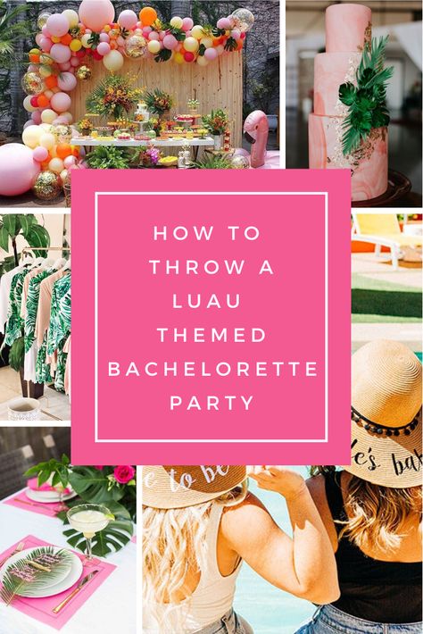 Bachelorette Party Themes Hawaii, Bachelorette Pool Party Food, Hawaii Theme Bachelorette Party, Hawaiian Theme Bachelorette Party, Bachelorette Party Hawaiian Theme, Hawaiian Bachelorette Party Ideas, Luau Bachelorette Party Ideas, Last Luau Bachelorette Party, Tiki Bachelorette Party Ideas