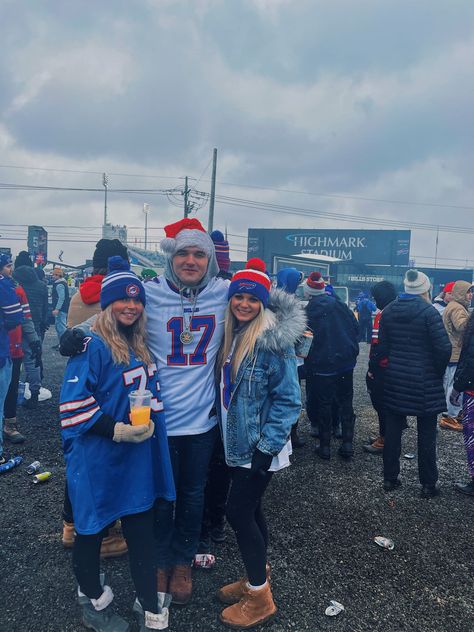 Buffalo Bills Game Outfit Woman, Buffalo Bills Game Day Outfit, Winter Tailgate Outfit, Buffalo Bills Tailgate, Buffalo Bills Outfit, Highmark Stadium, Lets Go Buffalo, Buffalo Bills Game, Wilson Football