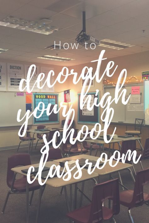 As secondary teachers, when it comes to decorating we often don’t know where to start. Sometimes, we just don’t have the time or energy to devote to another long project with possible m… Classroom Organization High School, High School Science Classroom, High School History Classroom, High School English Classroom, High School Math Classroom, Classroom Decor High School, Biology Classroom, High School History, Secondary Classroom