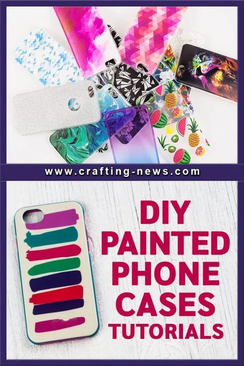 If you are like most people, you have your phone with you all the time. You cannot live without your phone. Over the years you have probably had countless phone covers. Instead of buying a plain, boring phone cover, jazz yours up. You may never have thought about it, but you can decorate it. Painted phone cases are becoming more and more popular. Diy Painted Phone Case Ideas, Painted Phone Case Ideas, Diy Painted Phone Case, Handmade Phone Case Painted, Decorate Phone Case, Decorating Phone Case, Cell Phone Cases Diy, Painted Phone Case, Phone Case Ideas