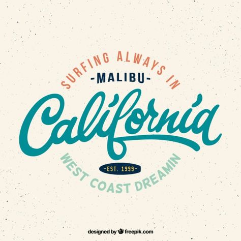 California Logo, Logos Retro, Surf Logo, Retro Auto, Beach Logo, Logo Retro, Shirt Logo Design, California Surf, Shirt Design Inspiration