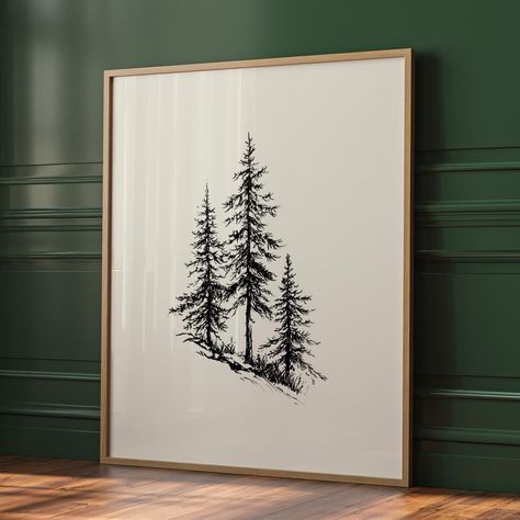 Downloadable art prints are a great addition to your home decor! Art files feature a spruce tree trio in black on a light ivory background. These printable art files are easy to download and print. Add to your wall decor or use as framed accents in your home or give as a gift. Rustic Spruce Tree Printable Wall Decor Digital Download to Print ⚡️ Instant Download ⚡️ WHAT'S INCLUDED: High-resolution digital file (JPG format) 5 Size Ratios Included!   2:3 Ratio For Printing Sizes: 4" x 6" 8" x 12" 1 Lodge Style Decorating, Tree Printable, Neutral Wall Decor, Wall Art Nature, Spruce Tree, Lodge Style, Neutral Wall Art, Rustic Wall, Decor Minimalist