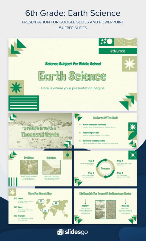 Power Point Science Template, Middle School Earth Science, Earth Science Middle School, Science Powerpoint, Teacher Science, Presentation Slides Design, Powerpoint Slide Designs, Middle School 6th Grade, Slides Design