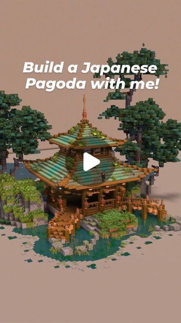 Ara on Instagram: "Minecraft - Frog Temple 🐸  A Japanese inspired pagoda with tropical vibes. This has a copper roof and mossy cobblestone gradient, perfect for a survival base!   Built with @buildsbyara_ @bage_the_builder   Shaders: Complementary   Now available on my Patreon as a Tier 1 build! Follow for more!  #minecraft #minecraftbuilding  #minecraftbuilds #minecraftideas #minecrafthouse #minecraftinspiration #minecrafthouses #minecraftbuilder" Japanese Roof Design Minecraft, Japanese Pagoda Minecraft, Japanese Roof Minecraft, Minecraft Temple Build, Minecraft Tropical Builds, Minecraft Water Temple, Minecraft Pagoda, Japanese Temple Minecraft, Minecraft Zen Garden