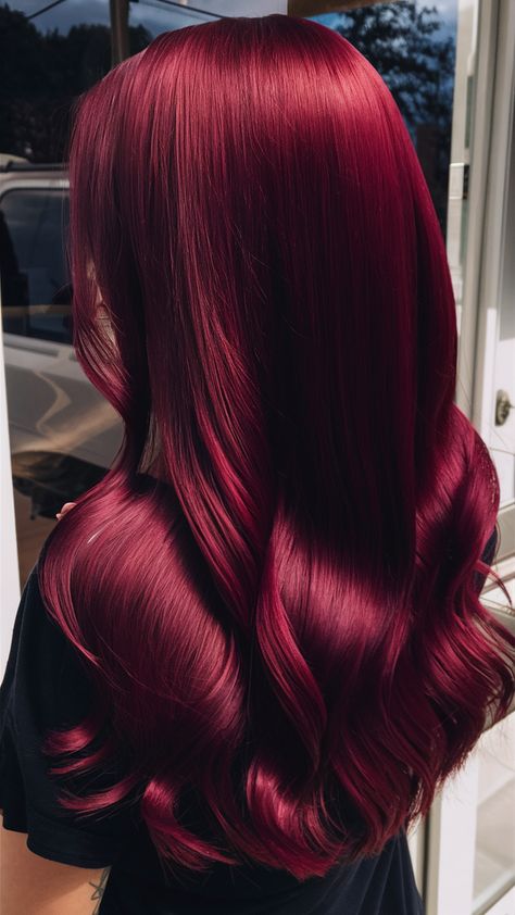 Top 20 Wine Red Hair Color Ideas 2025: Bold, Dark, and Fun Styles for Every Look Light Wine Red Hair, Hair Color Ideas With Red, Intense Red Hair Color, Shiny Red Hair, Rainbow Dyed Hair, Wine Red Hair Color, Blackberry Hair Colour, Deep Red Hair Color, Dark Hair Color Ideas