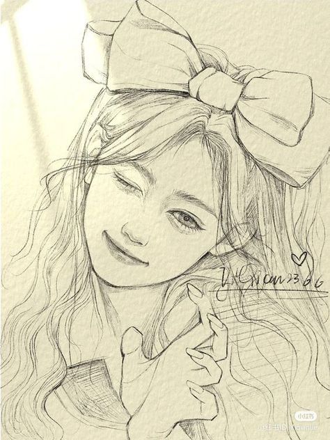 Korean Girl Sketch, Bramha Ji, Sketch Person, Pencil Sketches Of Faces, Pencil Art Love, Cute Art Drawings, Girl Face Drawing, Person Drawing