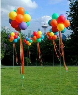 College Fest Decoration Ideas, Fest Decoration Ideas, Fest Decoration, Summer Party Hacks, College Fest, Balloon Topiary, Rainbow Party Ideas, Balloon Tree, Rainbow Party Decorations