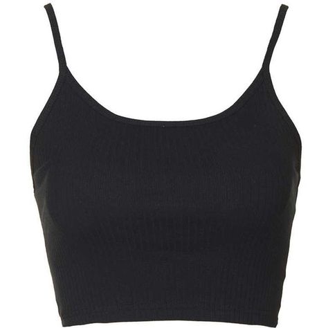 TopShop Cropped Ribbed Cami ($10) ❤ liked on Polyvore featuring tops, shirts, crop tops, tank tops, black, cotton camisole, jersey shirts, cotton cami, camisole tops and camisole crop top Tank Tops Black, Crop Tops Shirts, Shirts Crop Tops, Cotton Camisole, Shirts Crop, Strappy Crop Top, Black Cropped Tank, Black Crop Top Tank, Cropped Camisole