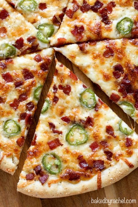 Jalapeño Popper Pizza – Baked by Rachel Homemade Pizza Ideas, Healthy Pizza Recipes, Pizza Ideas, Fresh Meals, Jalapeno Popper, Perfect Pizza, Healthy Pizza, Pizza Recipes Homemade, Flatbread Pizza