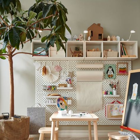 15 Products That Will Help Make 2023 THE Year You Get Organized | Glamour Kids Art Storage, Toddler Room Organization, Toy Storage Shelves, Ikea Playroom, Deco Living Room, Small Kids Room, Baby Playroom, Ikea Kids, Playroom Organization