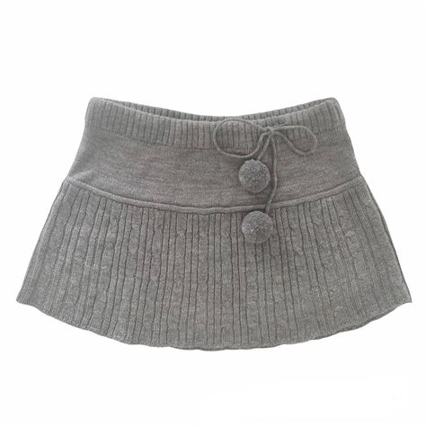 Skirt Png, Dr Wardrobe, Digital Closet, Dr Closet, Clothing Pieces, Cute Skirts, Gray Skirt, Virtual Closet, Knit Skirt