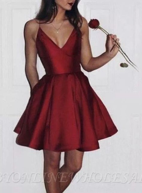 #action # Action # amreading # books # wattpad Burgundy Homecoming Dress, Burgundy Homecoming Dresses, Jacques Fath, Gaun Fashion, Satin Homecoming Dress, Prom Dresses With Pockets, Junior Prom Dresses, V Neck Prom Dresses, Prom Dresses For Teens