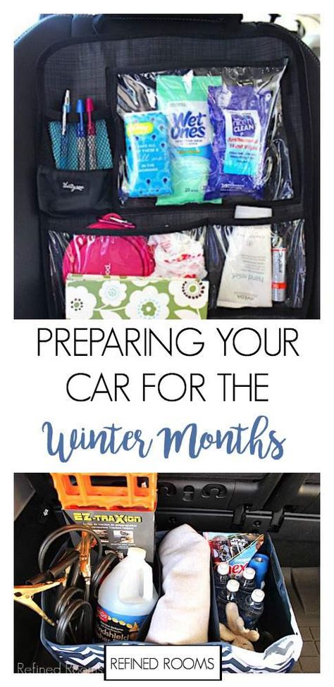 Winter Car Kit, Winter Emergency Car Kit, Car Organization Diy, Kids Fathers Day Gifts, Car Emergency Kit, Winter Car, Winter Hacks, Car Organization, Car Essentials