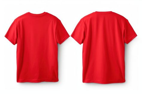 Red t-shirt white background sportswear. | premium image by rawpixel.com T Shirt Front And Back, Red Polo Shirt, Shirt Template, Red T Shirt, Active Shorts, Red T, Plain Tshirt, Red Tshirt, Red Shirt