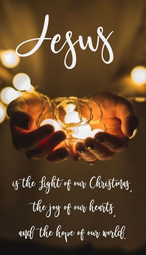 Jesus is the Light of our Christmas, the joy of our hearts, and the hope of our Lord. Have complete faith in our Lord. Religious Christmas Quotes, Christmas Quotes Jesus, Christmas Quotes Images, Jesus Is The Light, Christmas Spread, Christmas Scripture, Christmas Bible Verses, Now Quotes, Christmas Games For Family