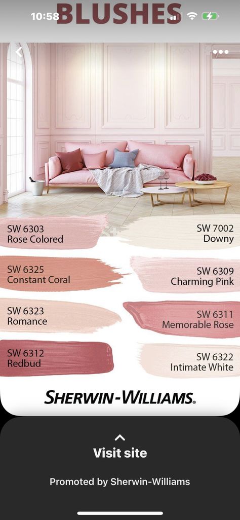 Rose Paint Color, Girls Room Paint Colors, Girls Bedroom Paint Colors, Girls Bedroom Paint, Girls Room Paint, Blush Bedroom, Boho Entryway, Colors For Toddlers, Pink Paint Colors