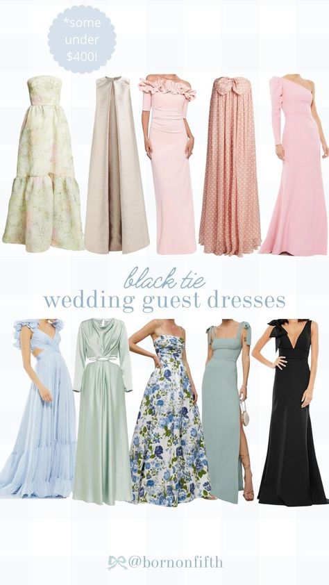 Wedding guest this spring or summer? Shop floral wedding guest dresses, chic accessories, and elegant wedding shoes in our wedding guest boutique — perfect for the grandmillennial gal with black tie weddings on the calendar all season long! French Wedding Dress Guest, Formal Floral Dress Long, Black Tie Garden Wedding Attire, Black Tie Wedding Summer, Black Tie Summer Wedding Guest Dress, Formal Wedding Guest Dress Spring 2024, Early Spring Wedding Guest Dress, Black Tie Garden Wedding Guest Dress, Black Tie Optional Wedding Guest Attire