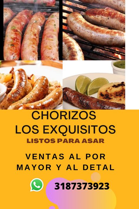 exquisitos chorizos al por mayor y detal inf 3187373923 Cafe Chocolate, Queso Fundido, Mole, Cafe, Meat, Chicken