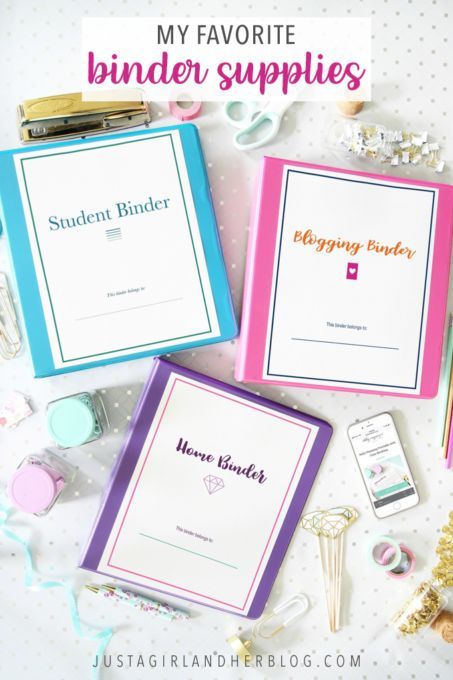 Looking for pretty binder supplies? I'm sharing my favorite 3 ring binders, tabbed dividers, and accessories that help me stay organized! | #printables #prettyprintables #homebinder #studentbinder #bloggingbinder #printablebinder #organization #printable 3 Ring Binder Planner Diy Ideas, 3 Ring Binder Organization, 3 Ring Binder Storage Ideas, 2024 Planning, Tabbed Dividers, Np School, Organizing Tools, Organizational Printables, Student Binders