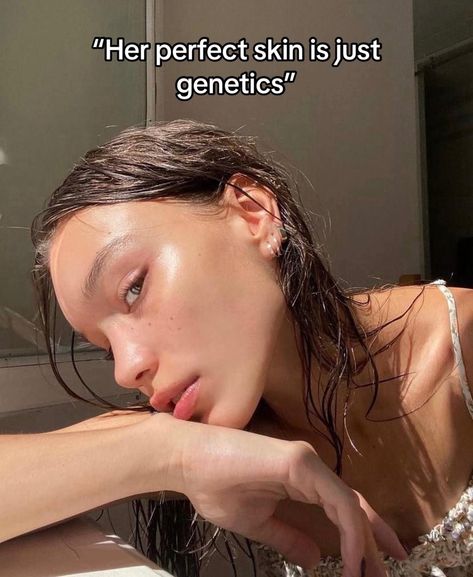 When they say “Her perfect skin is just genetics” #perfectskin #glassskin #cleanskincare #skincare #glowyskin #women #glowup #glowuptips Healthy Skin Routine, Glowing Skin Diet, Foods For Clear Skin, Clear Skin Naturally, Clear Skin Diet, Food For Glowing Skin, Beauty Treatments Skin Care, Skin Diet, Refer A Friend