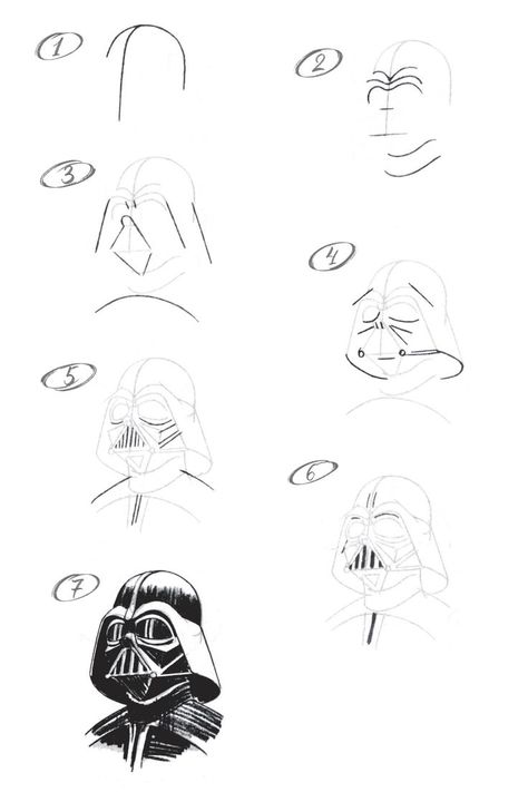 With this post, we are opening a new category of drawing characters. We will start this category by drawing the most famous sci-fi character: Darth Vader. Darth Vader Helmet Drawing, Star Wars Characters Drawings, Darth Vader Drawing, Star Wars Art Drawings, Darth Vader Art, Sci Fi Character, Drawing Details, Drawing Characters, Darth Vader Helmet