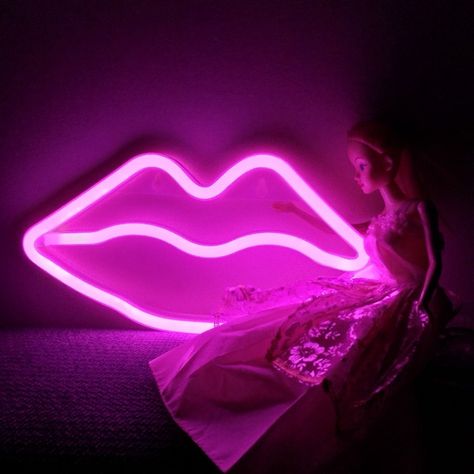 Neon Lips, Light Pink Lips, Neon Girl, Neon Flex, Valentine Gifts For Kids, Led Neon Lighting, Pink Neon, Valentines For Kids, Led Neon Signs