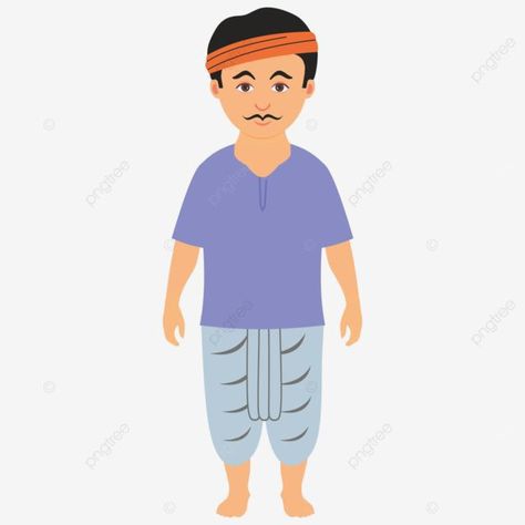 Indian Cartoon Characters, Free Cartoon Images, Farmer Character, Animation Rigging, Farmer Man, Indian Turban, Indian Cartoon, Free Cartoon Characters, Male Design