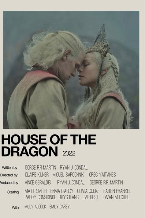 House Of The Dragon Poster, Dragon Poster, Eve Best, Classic Films Posters, Dragon Movies, Harry Styles Poster, Movie Card, Buku Harry Potter, Dragon Series