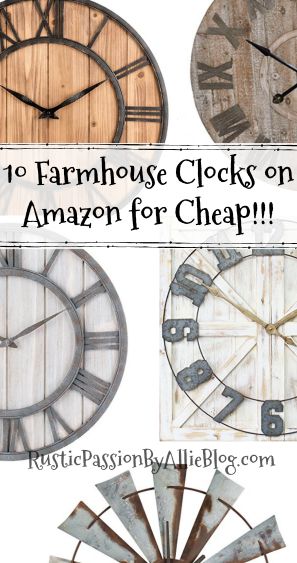 Do you love BIG Farmhouse Clocks as much as me? You will LOVE this list of Farmhouse Clocks on Amazon for cheap! These Clocks are gorgeous and have the perfect rustic farmhouse touch. #farmhousedecor #farmhousehomedecor #rustichomedecor #rusticdecor #farmhouseclocks #farmhouseclock #amazonhomedecor Large Clock Wall Decor, Big Farmhouse, Farmhouse Clocks, Rustic Modern Farmhouse, Diy Rustic Decor, Farmhouse Remodel, Amazon Home Decor, Clock Wall, Diy Farmhouse Decor