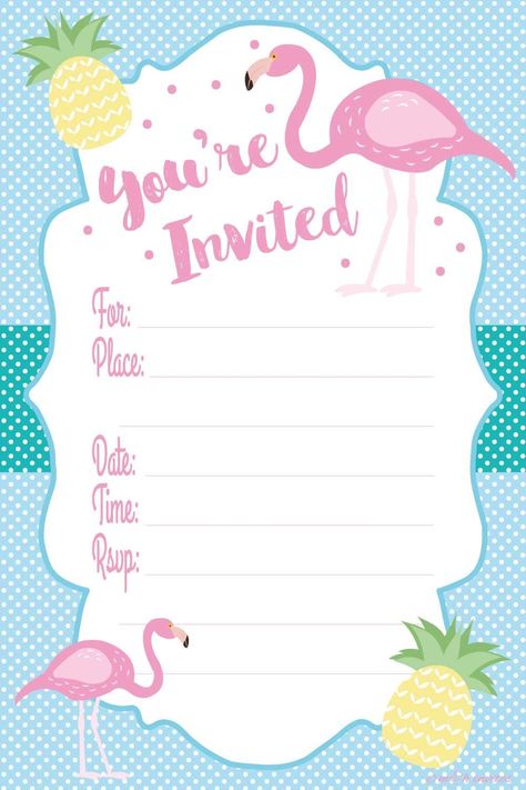 Flamingo Party Invitation, Flamingo Birthday Party Invitations, Flamingo Party Supplies, Diy Flamingo, Flamingo Birthday Invitations, Flamingle Party, Luau Party Invitations, Pool Party Invitation Template, Flamingo Invitation