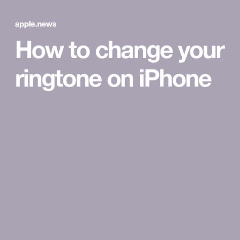 How to change your ringtone on iPhone Message Ringtone, Iphone Ringtone, Garage Band, Iphone Hacks, Change Me, You Changed, Nintendo Switch, Apple Iphone, Iphone 7