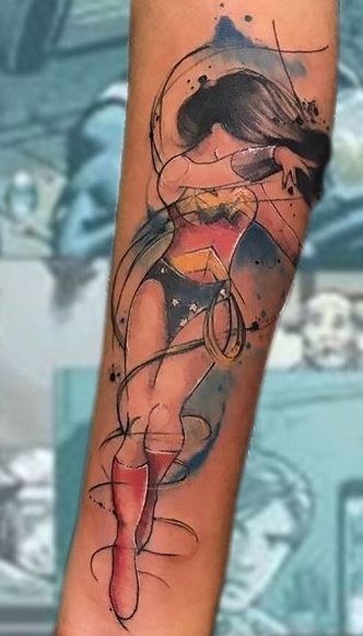 Wonder Woman Tattoos, Wonder Woman Tattoo, Wonder Woman Drawing, Woman Tattoos, Wonder Woman Artwork, Petit Tattoo, Wonder Woman Art, Tatuaje A Color, Pin Up Tattoos